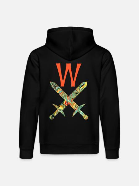 Épées croisées E 200 W - Sweat à capuche bio DRUMMER Stanley/Stella Unisexe - noir