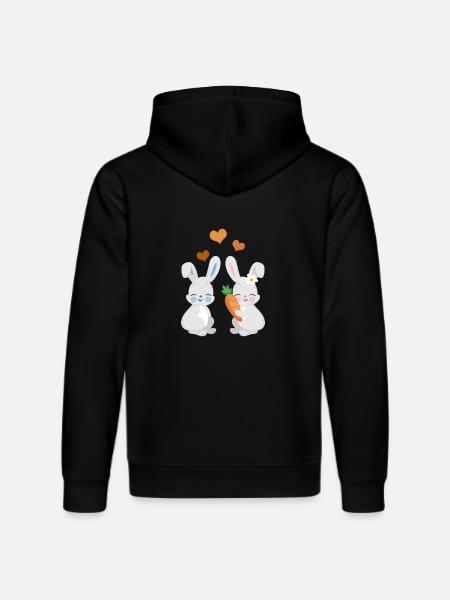 Lapins mignons - Sweat à capuche bio DRUMMER Stanley/Stella Unisexe - noir