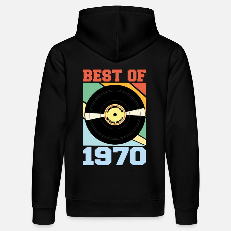 Le meilleur de 1970 - Sweat à capuche bio DRUMMER Stanley/Stella Unisexe - noir