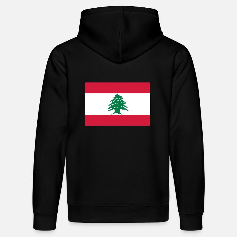 Drapeau national du Liban - Sweat à capuche bio DRUMMER Stanley/Stella Unisexe - noir