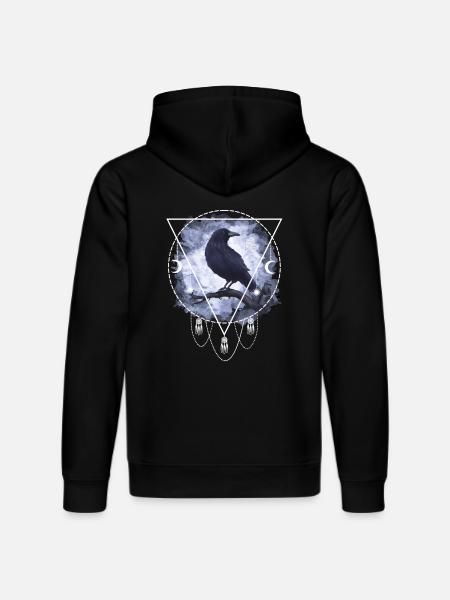 Rabe Krähe Gothic - Stanley/Stella Unisex Bio-Hoodie DRUMMER  - Schwarz