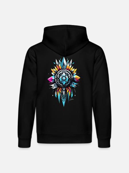 Geometrisches Stammessymbol - Stanley/Stella Unisex Bio-Hoodie DRUMMER - Schwarz