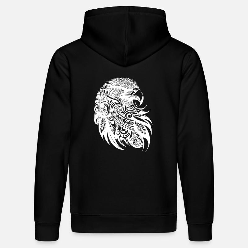 Tatouage Eagle Tribal Style - Sweat à capuche bio DRUMMER Stanley/Stella Unisexe - noir