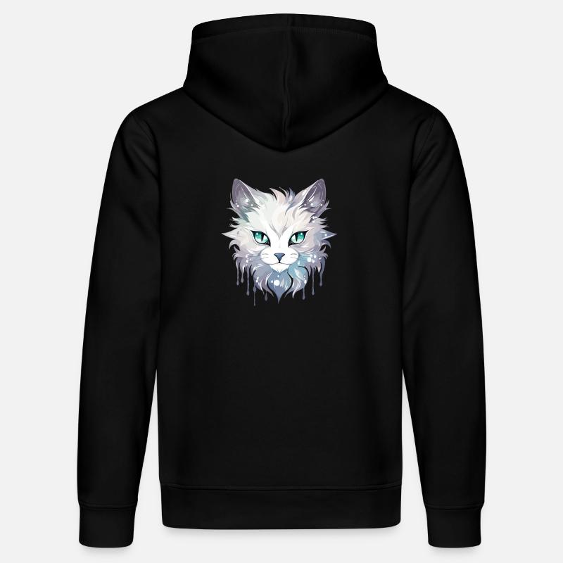 Chat - illustration - Sweat à capuche bio DRUMMER Stanley/Stella Unisexe - noir