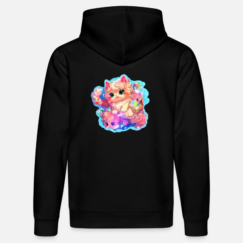 Chat - illustration - Sweat à capuche bio DRUMMER Stanley/Stella Unisexe - noir