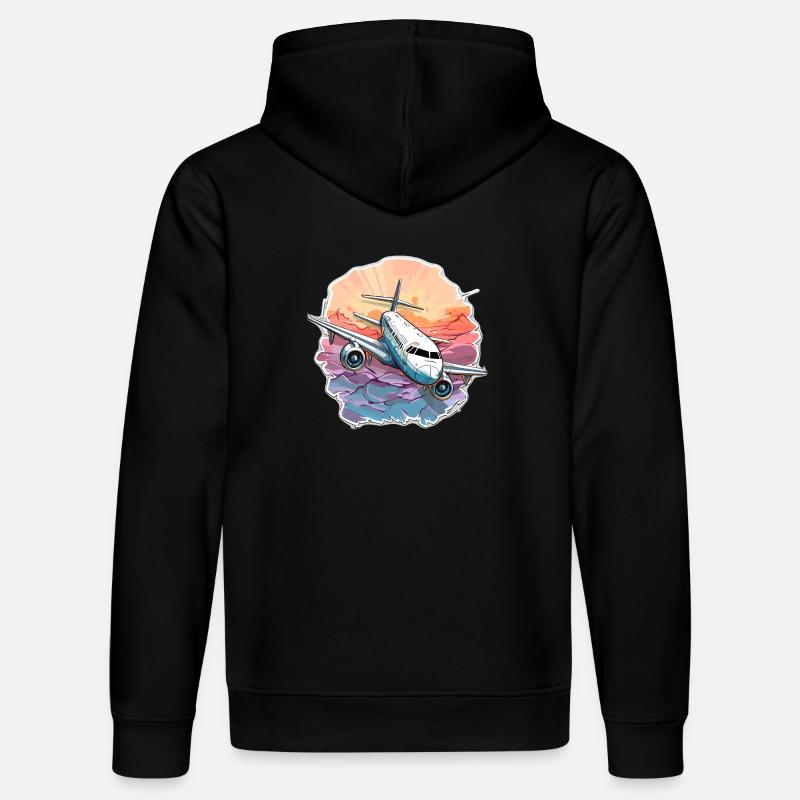 Avion - illustration - Sweat à capuche bio DRUMMER Stanley/Stella Unisexe - noir