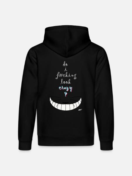 Alice crazy cat - Stanley/Stella DRUMMER Unisex Organic Hoodie - black