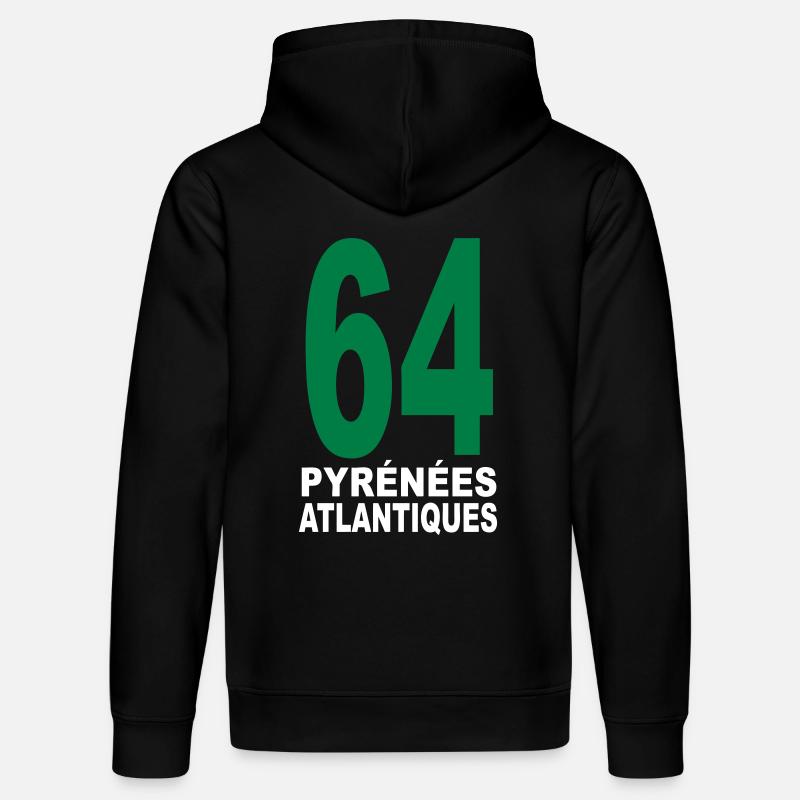 Pyrénées-Atlantiques 64 - Sweat à capuche bio DRUMMER Stanley/Stella Unisexe - noir