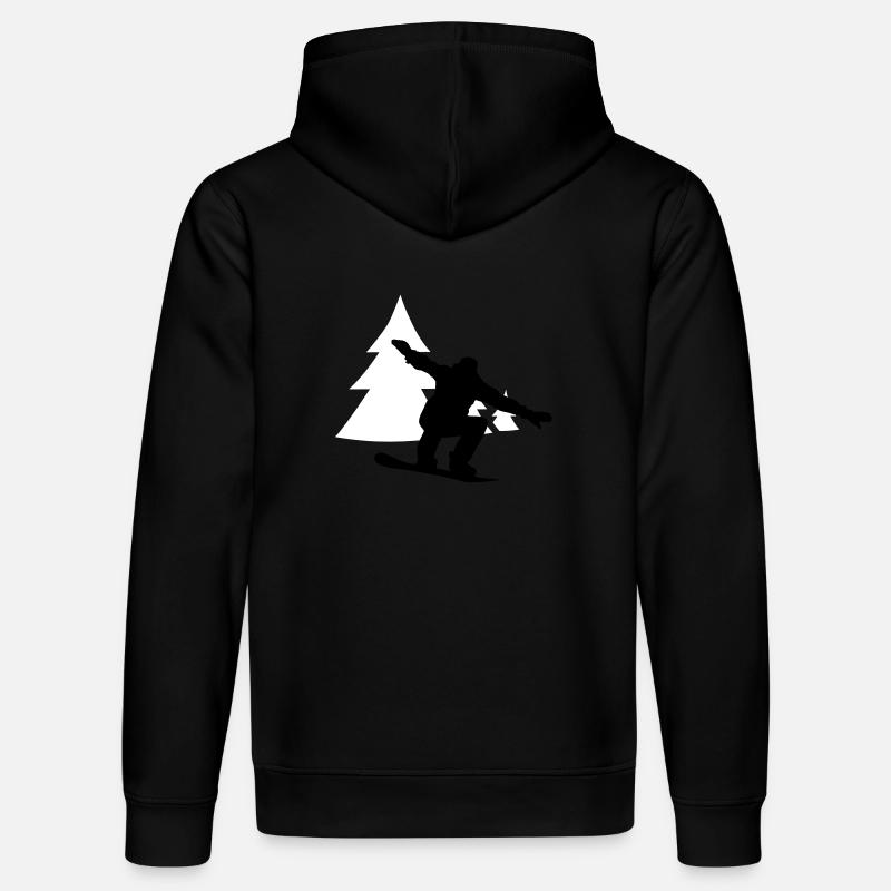 snowboarder trees - Stanley/Stella Unisex Bio-Hoodie DRUMMER  - Schwarz