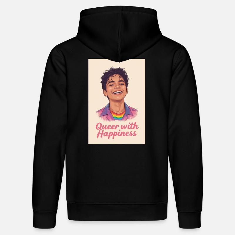 Queer with happiness - Stanley/Stella Unisex Bio-Hoodie DRUMMER - Schwarz