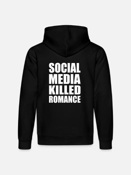 social media killed romance - Stanley/Stella DRUMMER Unisex Organic Hoodie - black