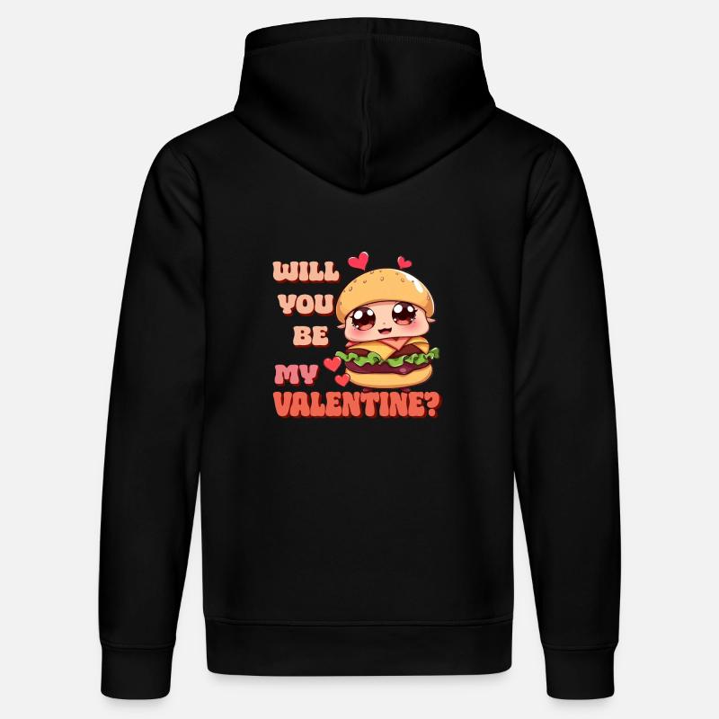 Burger - Serez-vous mon Valentin - Sweat à capuche bio DRUMMER Stanley/Stella Unisexe - noir