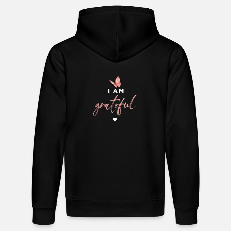 Grateful Butterfly Inspiration Dicton - Sweat à capuche bio DRUMMER Stanley/Stella Unisexe - noir