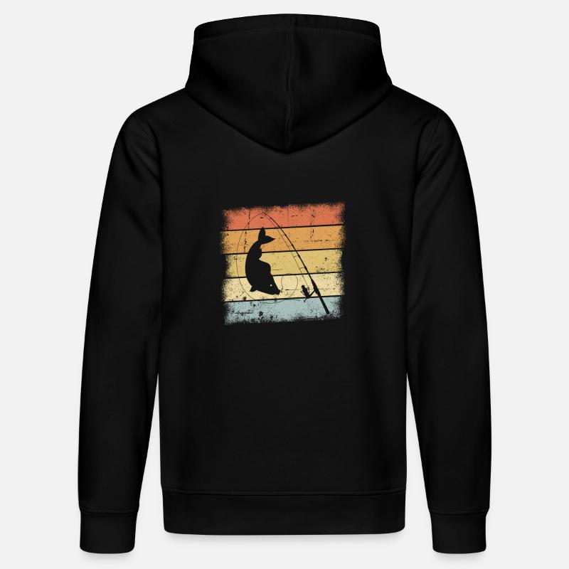 Conception rétro de pêche - Sweat à capuche bio DRUMMER Stanley/Stella Unisexe - noir