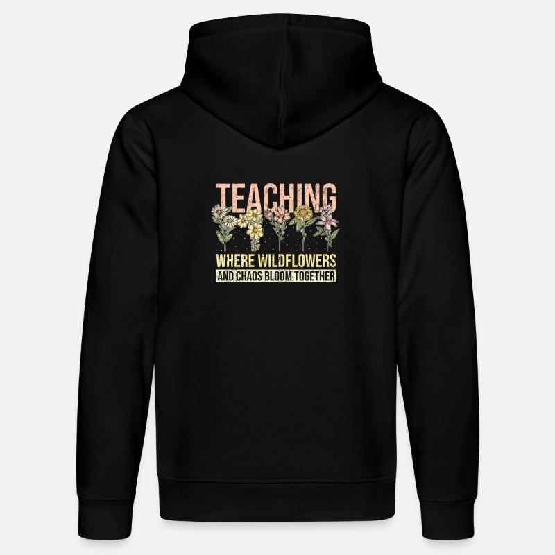Enseignant Funny Flower Teaching - Sweat à capuche bio DRUMMER Stanley/Stella Unisexe - noir