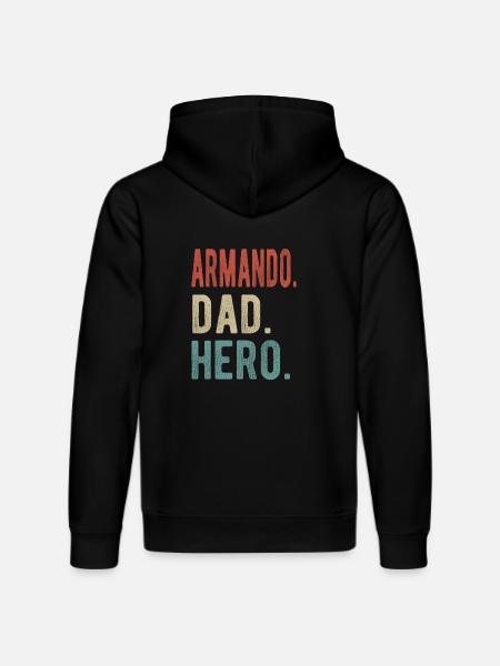 Armando Dad Hero - Stanley/Stella DRUMMER Unisex Organic Hoodie - black