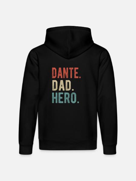 Dante Dad Hero - Stanley/Stella DRUMMER Unisex Organic Hoodie - black