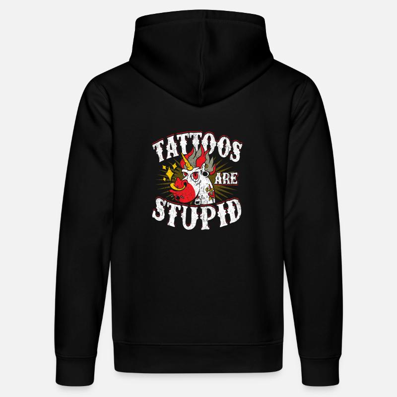 Tattoos sind dumm - Stanley/Stella Unisex Bio-Hoodie DRUMMER  - Schwarz