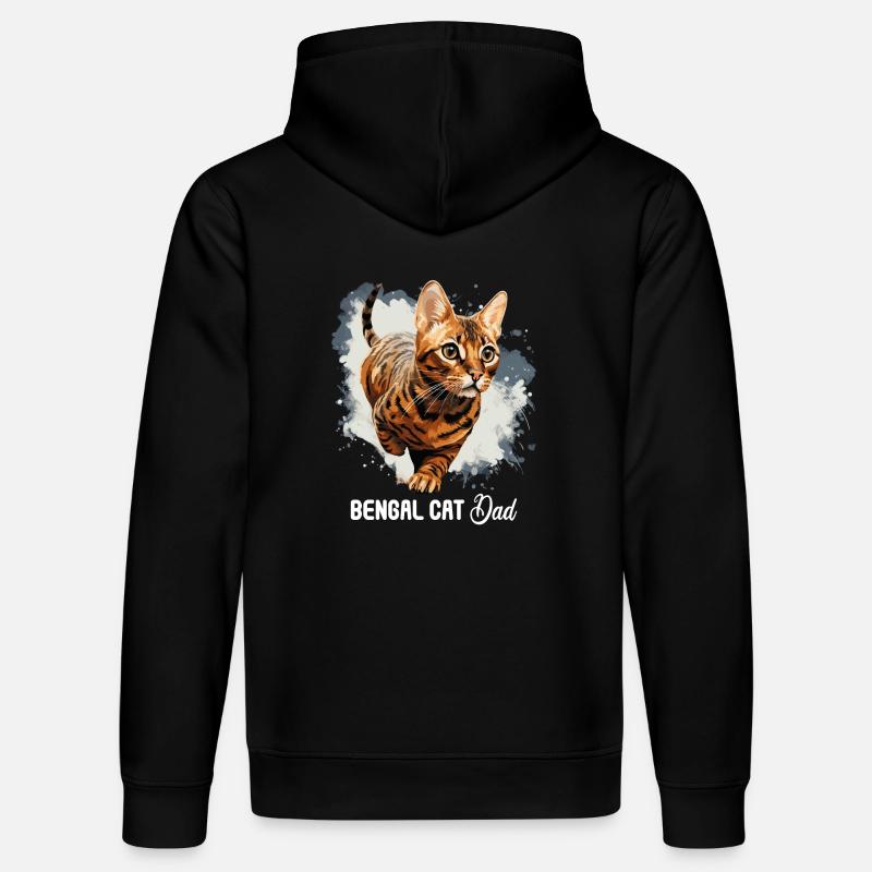 Chat du Bengale - Sweat à capuche bio DRUMMER Stanley/Stella Unisexe - noir