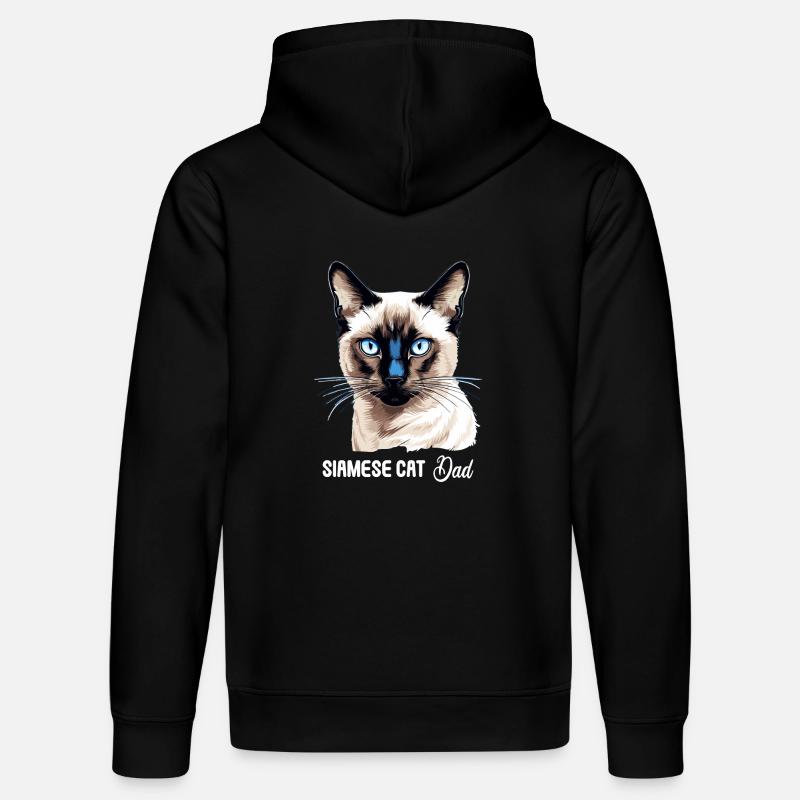 Siamese Cat Siamkatze - Stanley/Stella Unisex Bio-Hoodie DRUMMER  - Schwarz
