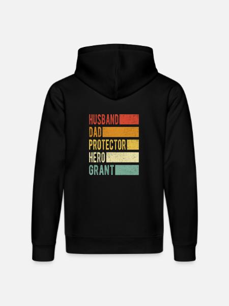 Grant Name Dad Gift - Stanley/Stella DRUMMER Unisex Organic Hoodie - black
