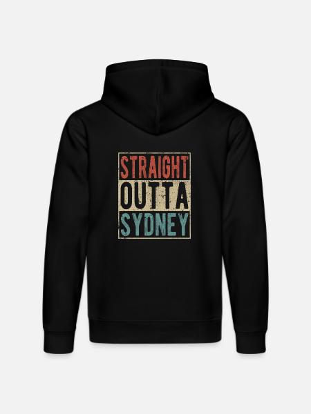 Straight outta Sydney - Stanley/Stella DRUMMER Unisex Organic Hoodie - black