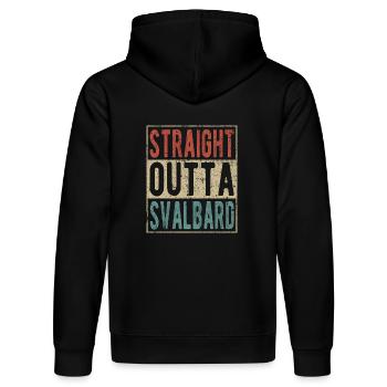 Direkt aus Spitzbergen - Stanley/Stella Unisex Bio-Hoodie DRUMMER  - Schwarz - Hinten - Marisol (170cm)