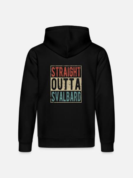 Straight outta Svalbard - Stanley/Stella DRUMMER Unisex Organic Hoodie - black