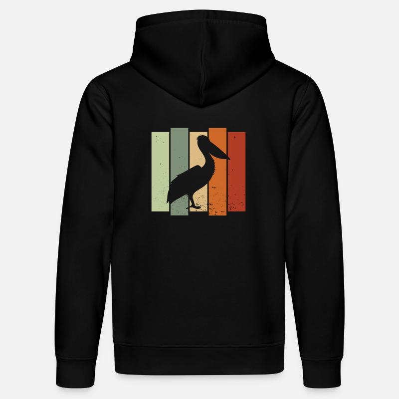 Pelican Retro Birdwatching Bird Watcher - Sweat à capuche bio DRUMMER Stanley/Stella Unisexe - noir