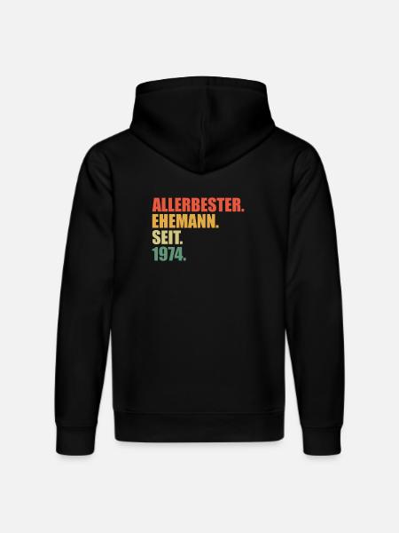 Best husband since 1974 50th wedding anniversary - Stanley/Stella DRUMMER Unisex Organic Hoodie - black