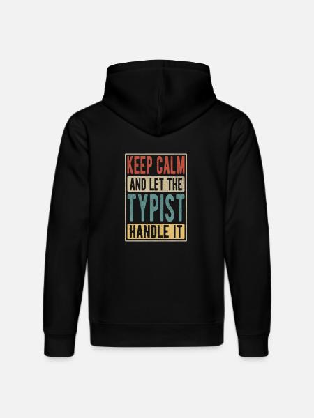 Typist Retro Gift - Stanley/Stella DRUMMER Unisex Organic Hoodie - black