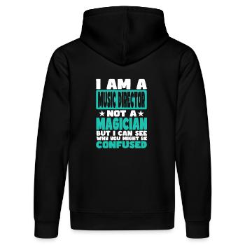 Musikalische Leitung - Stanley/Stella Unisex Bio-Hoodie DRUMMER  - Schwarz - Hinten - Marisol (170cm)