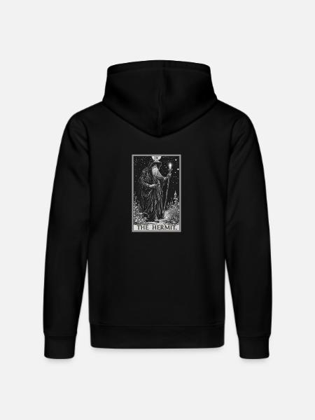 Tarotkarten Tarotkarte The Hermit Der Eremit - Stanley/Stella Unisex Bio-Hoodie DRUMMER - Schwarz