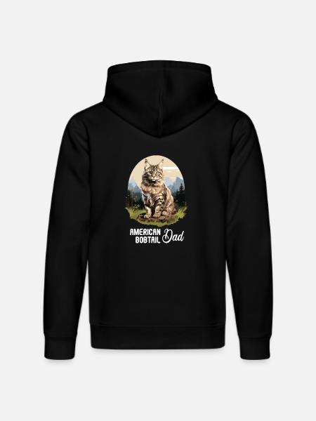 Cat Cats American Bobtail - Stanley/Stella DRUMMER Unisex Organic Hoodie - black