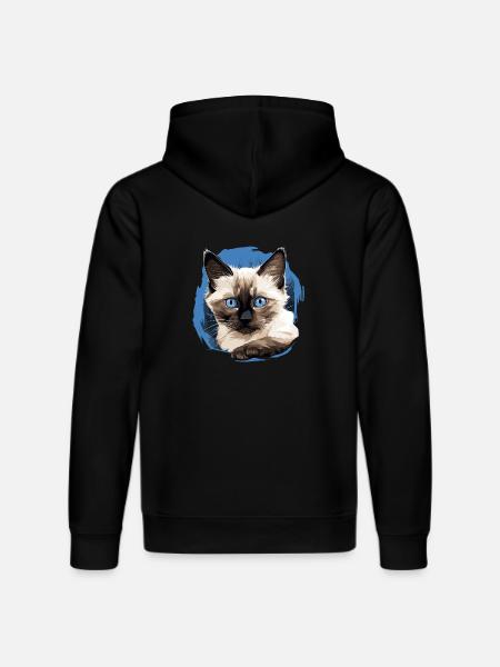 Balinese Cat Balinesenkatze - Stanley/Stella DRUMMER Unisex Organic Hoodie - black