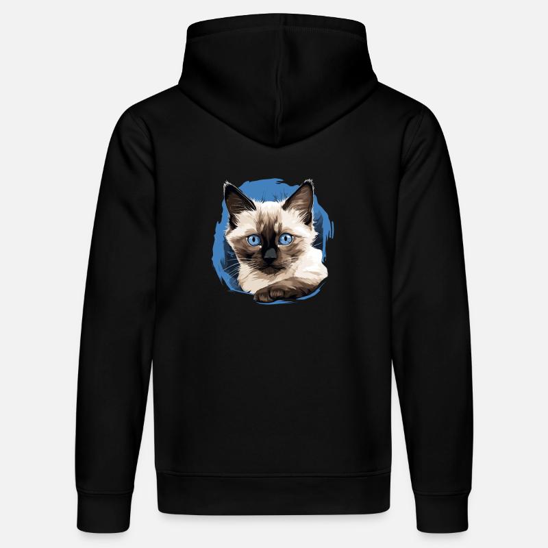 Chat balinais Balinesenkatze - Sweat à capuche bio DRUMMER Stanley/Stella Unisexe - noir