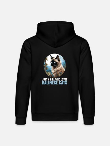Balinese Cat Balinesenkatze - Stanley/Stella DRUMMER Unisex Organic Hoodie - black