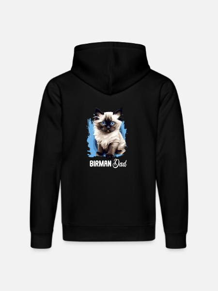 Birman Cat Birma Katze - Stanley/Stella Unisex Bio-Hoodie DRUMMER  - Schwarz