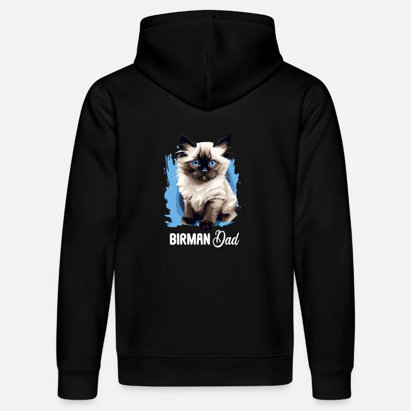 Birman Cat Birma Katze - Stanley/Stella DRUMMER Unisex Organic Hoodie - black