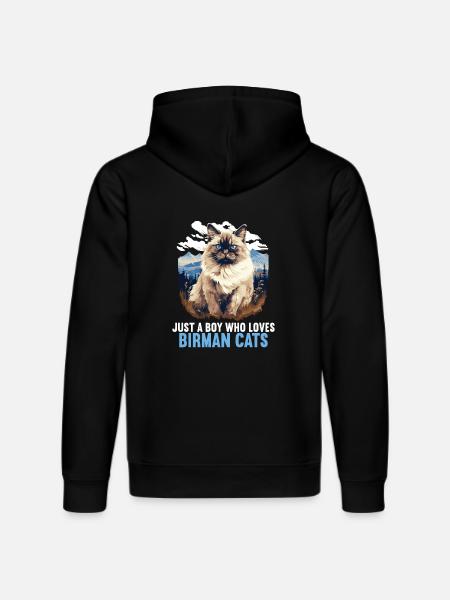 Birman Cat Birma Katze - Stanley/Stella Unisex Bio-Hoodie DRUMMER - Schwarz
