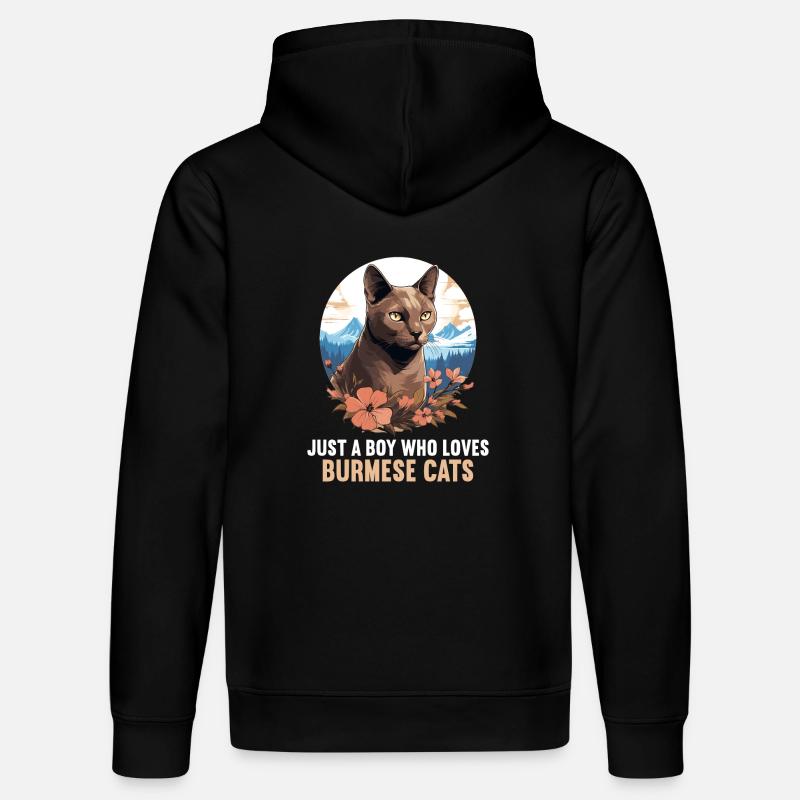 Chat birman Birmanie Katze - Sweat à capuche bio DRUMMER Stanley/Stella Unisexe - noir