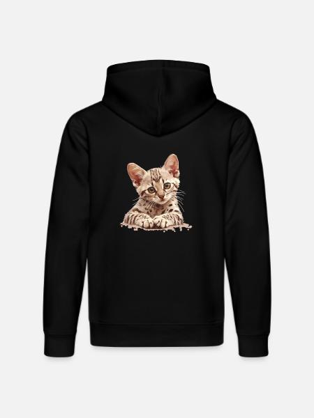 Mau égyptien Chaton Chat égyptien Mau - Sweat à capuche bio DRUMMER Stanley/Stella Unisexe - noir