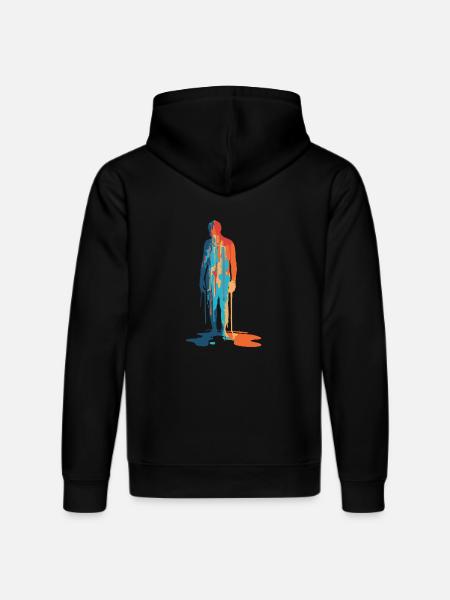 Farbexplosion Moderne Silhouette - Stanley/Stella Unisex Bio-Hoodie DRUMMER - Schwarz