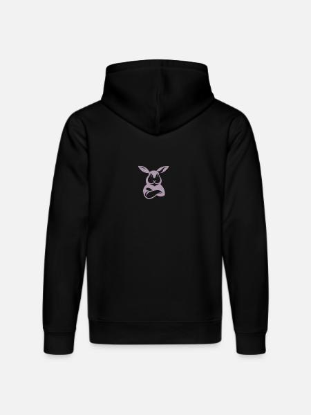 Bunny with crossed arms silhouette - Stanley/Stella DRUMMER Unisex Organic Hoodie - black
