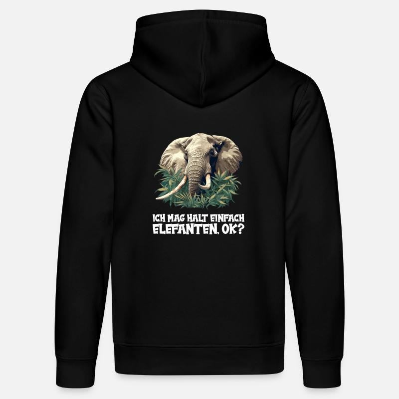 Éléphant Éléphant - Sweat à capuche bio DRUMMER Stanley/Stella Unisexe - noir