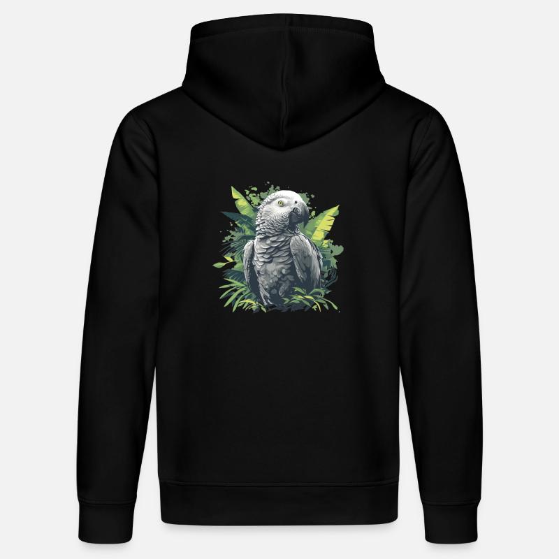 Graupapageien Graupapagei - Stanley/Stella Unisex Bio-Hoodie DRUMMER  - Schwarz