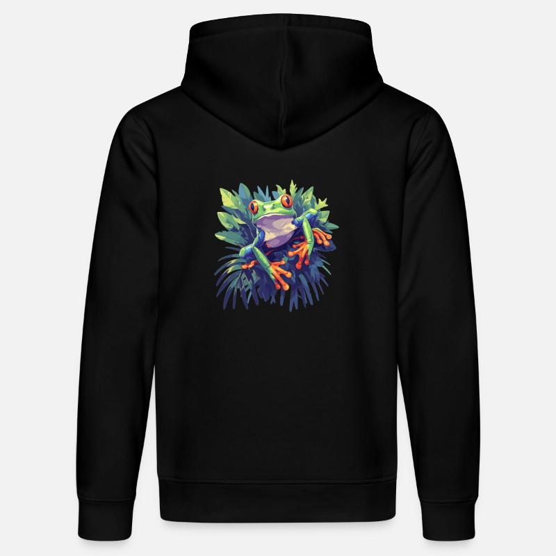 Tree Frog Baumfrösche Baumfrosch - Stanley/Stella Unisex Bio-Hoodie DRUMMER - Schwarz