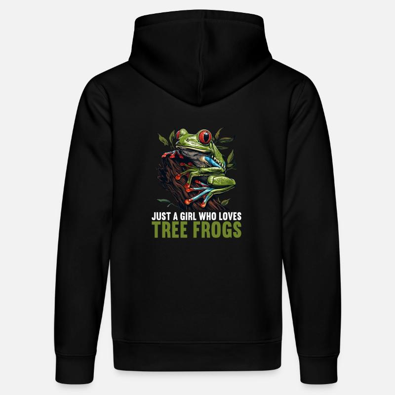 Tree Frog Baumfrösche Baumfrosch - Stanley/Stella Unisex Bio-Hoodie DRUMMER  - Schwarz