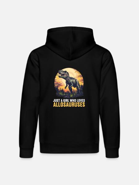 Allosaur Allosaurus - Stanley/Stella DRUMMER Unisex Organic Hoodie - black