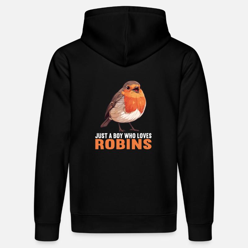 Robin Rotkehlchen - Stanley/Stella Unisex Bio-Hoodie DRUMMER  - Schwarz